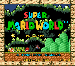 Super Mario World Enhanced Title Screen